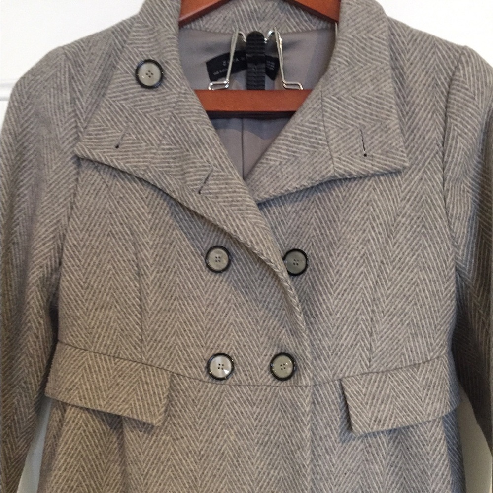 Zara Grey Wool Coat